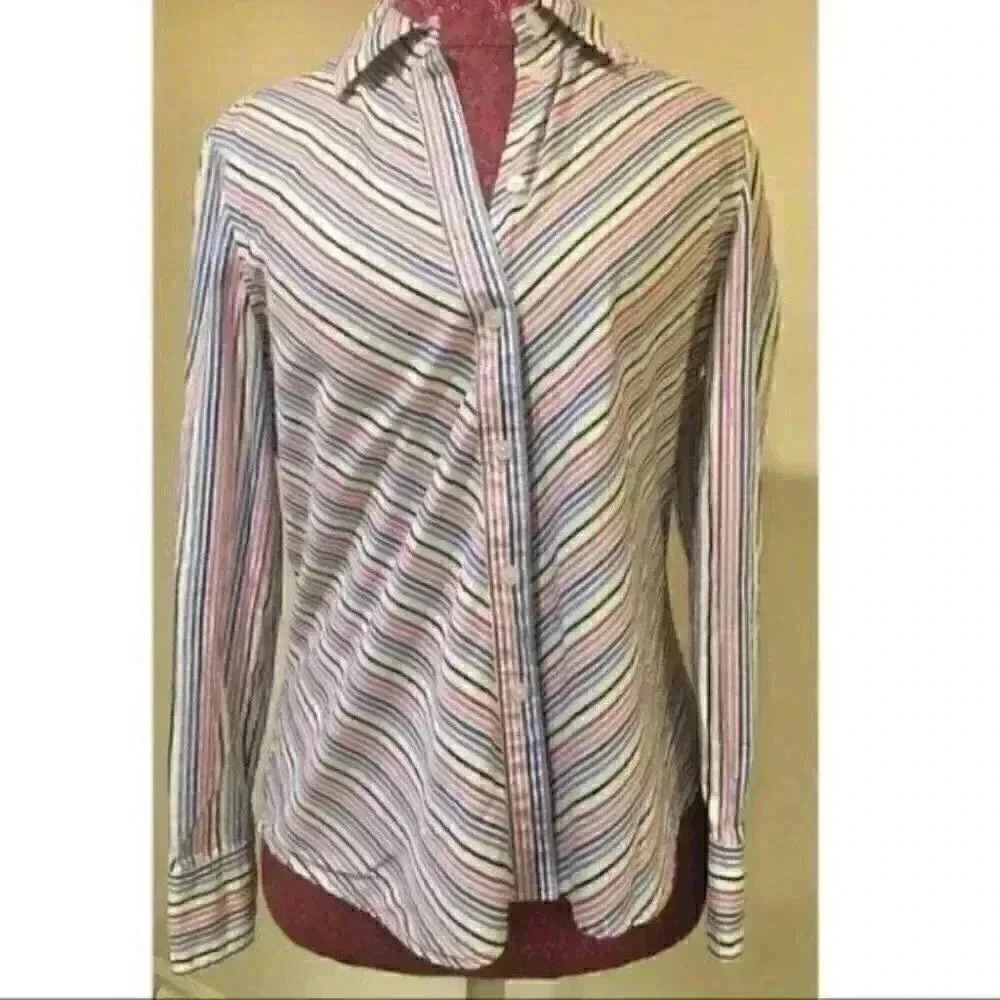 Jones New York Signature Petites Top PL Striped